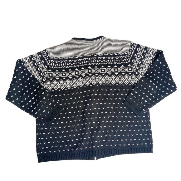 Jennifer Moore VTG Acrylic Cardigan Sweater Women Large Black Full Zip Hong Kong - Picture 4 of 6